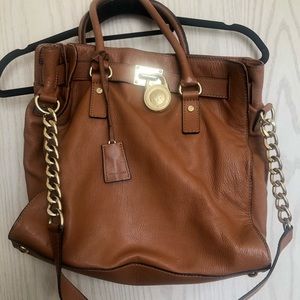 MK HAMILTON SAFFIANO LEATHER LARGE SATCHEL